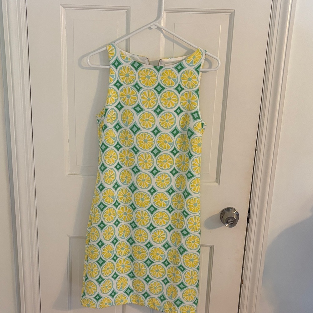 Sail to Sable Green and White Dress